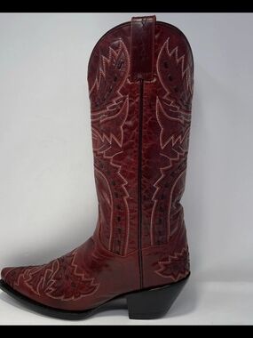 DP3455 Dan Post Women's Sidewinder Western Boots SZ 8.5 Snip Toe Volcanic RED